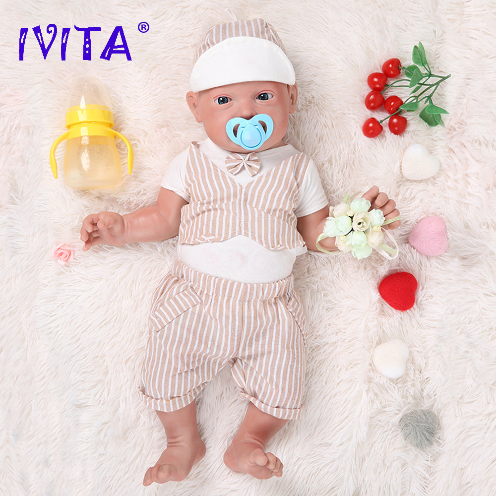 Silicone Sleeping Baby Toys, Ivita Silicone Reborn Baby