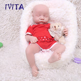 1548 IVITA 17'' Sleeping Silicone Reborn Baby Eye Closed Platium Liquid Silicone Doll Kids Xmas Gift