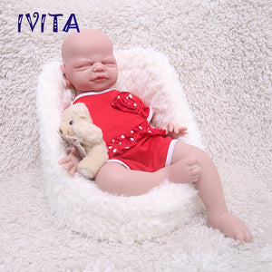 1547 IVITA 21'' Eyes Closed Alseep Silicone Reborn Baby Girl and Boy Platium Silicone Doll