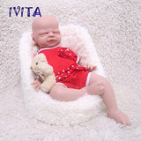 1547 IVITA 21'' Eyes Closed Alseep Silicone Reborn Baby Girl and Boy Platium Silicone Doll