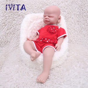 1547 IVITA 21'' Eyes Closed Alseep Silicone Reborn Baby Girl and Boy Platium Silicone Doll