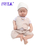 1553 IVITA 20'' Eyes Closed Silicone Reborn Baby Sleeping Squishy Silicone Doll