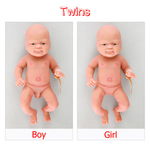 1512 IVITA 14'' Alive Silicone Reborn Baby Boy and Gril Preemie Silicone Doll