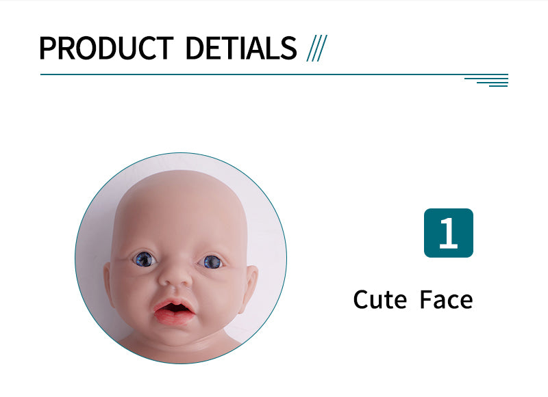 1554 IVITA 15'' Silicone Reborn Baby Blue Eyes Mouth Open Silicone Newborn Doll Can Take A Dummy