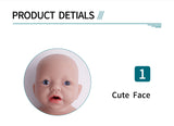 1554 IVITA 15'' Silicone Reborn Baby Blue Eyes Mouth Open Silicone Newborn Doll Can Take A Dummy