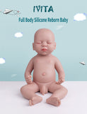 1557 IVITA 15'' Eyes Closed Alseep Silicone Reborn Baby Platium Soft Silicone Doll