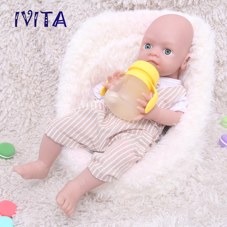 1546 IVITA 19'' Soft Silicone Reborn Baby Floppy Silicone Newborn Doll Can Take Dummy