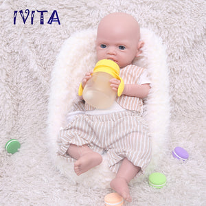 1541 IVITA 19'' Silicone Reborn Baby Handmade Silicone Newborn Doll Can Take Pacifier in mouth