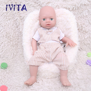 1546 IVITA 19'' Soft Silicone Reborn Baby Floppy Silicone Newborn Doll Can Take Dummy