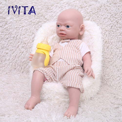 1543 IVITA 21'' Silicone Reborn Baby Floppy Silicone Newborn Doll Can Take Pacifier in mouth