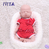 1544 IVITA 19'' Eyes Closed Silicone Baby Boy and Girl Sleeping Squishy Silicone Doll