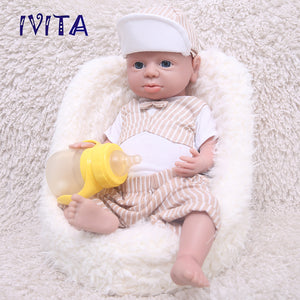 1540 IVITA 19inch Silicone Reborn Baby Handmade Platinum Liquid Silicone Newborn Doll Collector