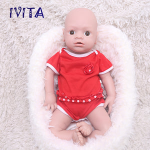 1546 IVITA 19'' Soft Silicone Reborn Baby Floppy Silicone Newborn Doll Can Take Dummy