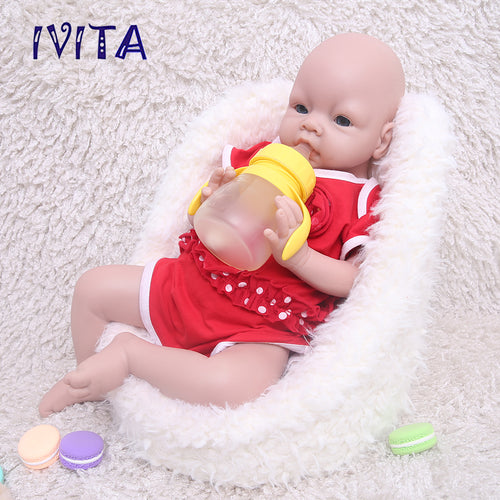 1538 IVITA 20'' Vivid Silicone Newborn Baby Big Silicone Newborn Doll Mouth Open Can Take A Dummy