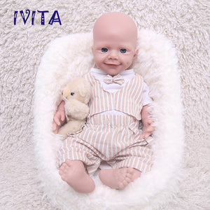 1549 IVITA 18'' Lifelike Silicone Reborn Baby Realistic Silicone Newborn Doll Can Take Dummy