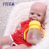 1549 IVITA 18'' Lifelike Silicone Reborn Baby Realistic Silicone Newborn Doll Can Take Dummy