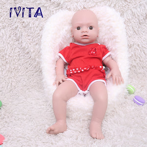 1546 IVITA 19'' Soft Silicone Reborn Baby Floppy Silicone Newborn Doll Can Take Dummy