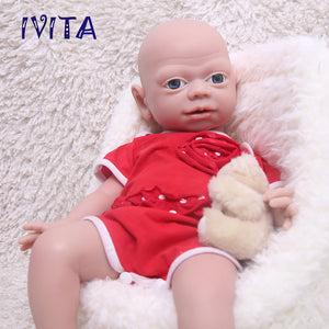 1543 IVITA 21'' Silicone Reborn Baby Floppy Silicone Newborn Doll Can Take Pacifier in mouth