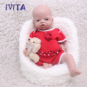 1545 IVITA 19'' Soft Silicone Reborn Baby Solid Silicone Newborn Doll Can Take Pacifier