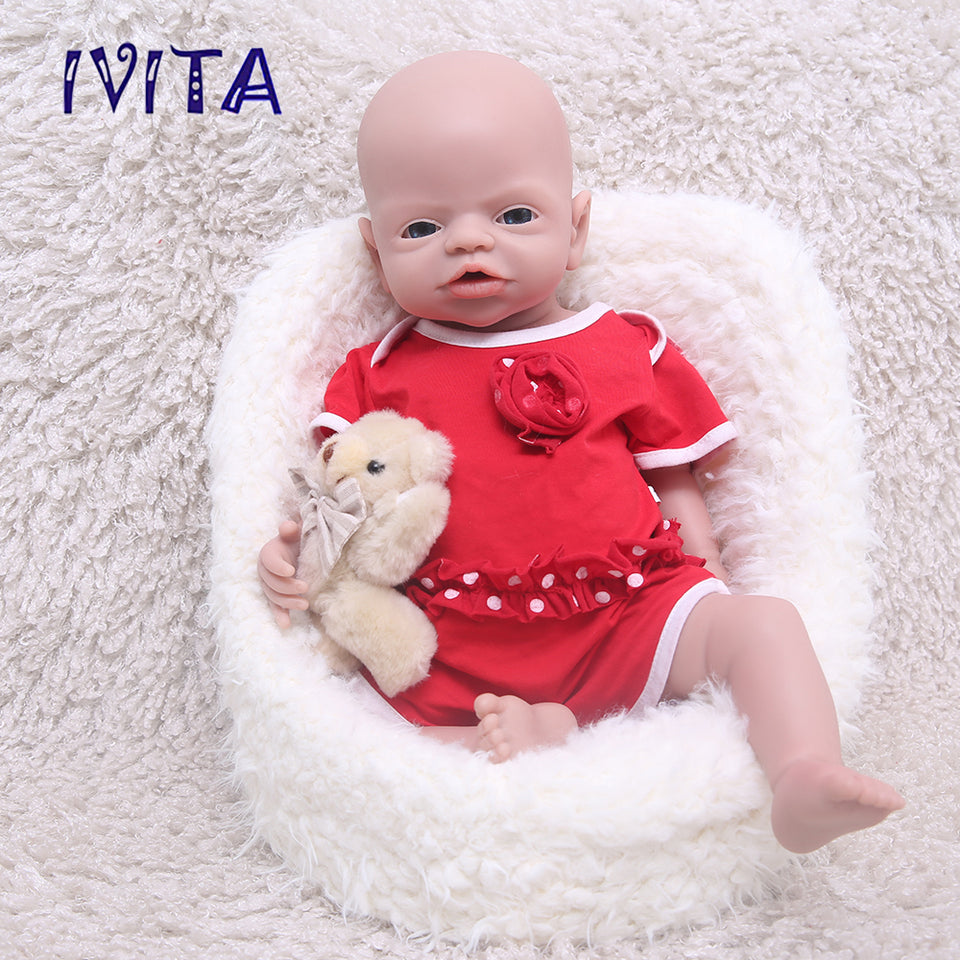 1545 IVITA 19'' Soft Silicone Reborn Baby Solid Silicone Newborn Doll Can Take Pacifier