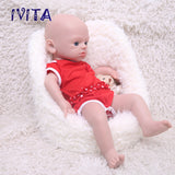 1542 IVITA 19inch Squishy Silicone Reborn Baby Handmade Vivid Platinum Silicone Newborn Doll