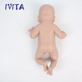 1535 IVITA 14'' Small Silicone Doll Sleeping Reborn Baby Boy And Girl Doll Mouth Open Can Take Pacifier