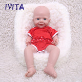 1549 IVITA 18'' Lifelike Silicone Reborn Baby Realistic Silicone Newborn Doll Can Take Dummy