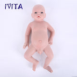 1538 IVITA 20'' Vivid Silicone Newborn Baby Big Silicone Newborn Doll Mouth Open Can Take A Dummy