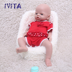 1545 IVITA 19'' Soft Silicone Reborn Baby Solid Silicone Newborn Doll Can Take Pacifier