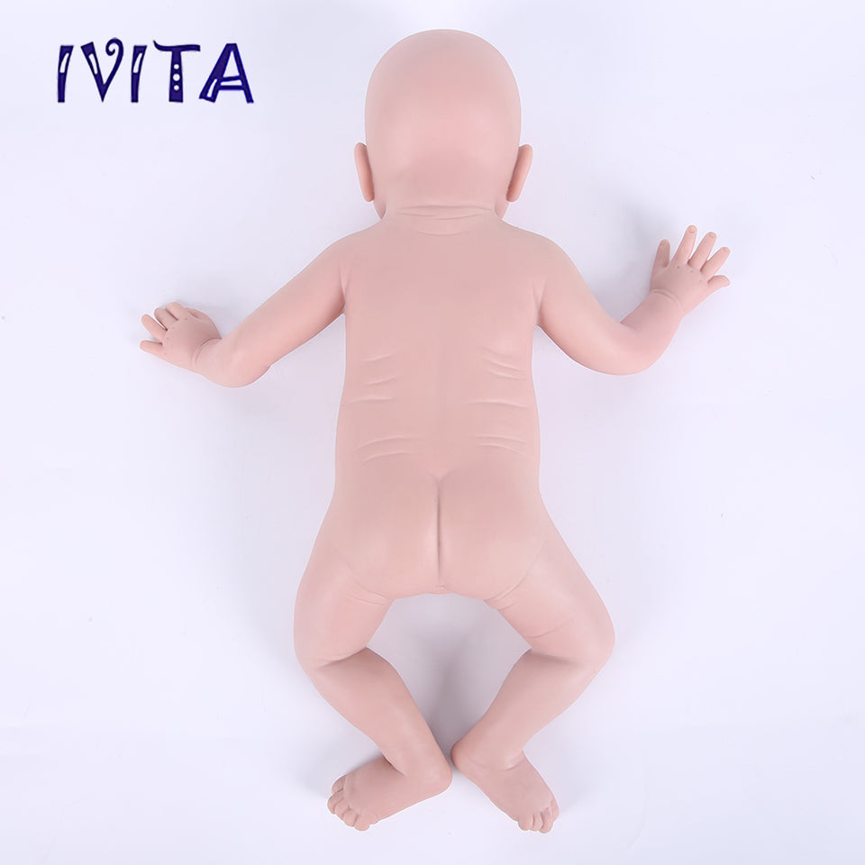 1538 IVITA 20'' Vivid Silicone Newborn Baby Big Silicone Newborn Doll Mouth Open Can Take A Dummy