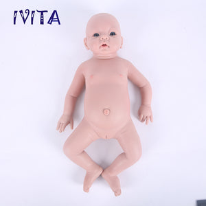 1538 IVITA 20'' Vivid Silicone Newborn Baby Big Silicone Newborn Doll Mouth Open Can Take A Dummy