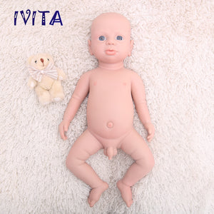 1540 IVITA 19inch Silicone Reborn Baby Handmade Platinum Liquid Silicone Newborn Doll Collector