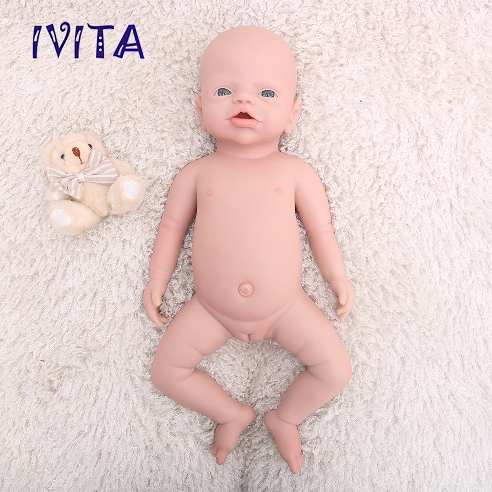 1545 IVITA 19'' Soft Silicone Reborn Baby Solid Silicone Newborn Doll Can Take Pacifier