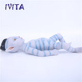 1808RH IVITA 20'' Avatar Silicone Reborn Baby Hair Rooted Amber Eyes Silicone Boy Doll