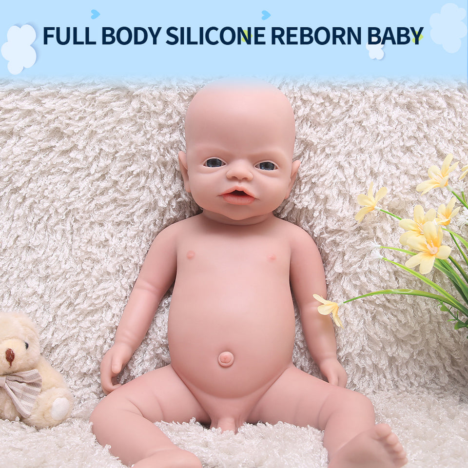 1545 IVITA 19'' Soft Silicone Reborn Baby Solid Silicone Newborn Doll Can Take Pacifier