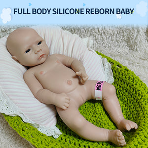 1564 IVITA 18'' Solid Silicone Reborn Baby Floppy Platinum Silicone Newborn Doll Kids Xmas Gift