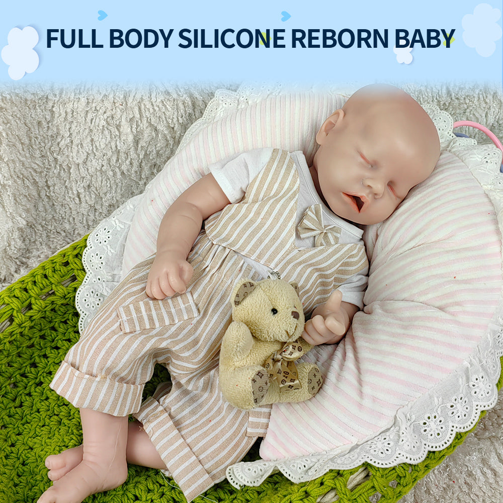 1565 IVITA 18 Eyes Closed Silicone Reborn Baby Sleeping Squishy Plat 1565-ivita-18-eyes-closed-silicone-reborn-baby-sleeping-squishy-plat