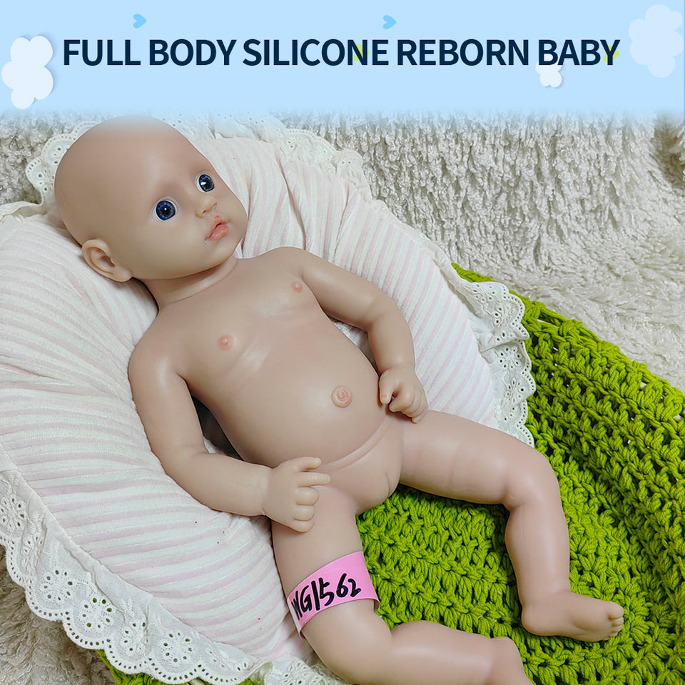 1562 IVITA 18'' Lifelike Silicone Reborn Baby Squishy Silicone Newborn Doll Kids Xmas Gift