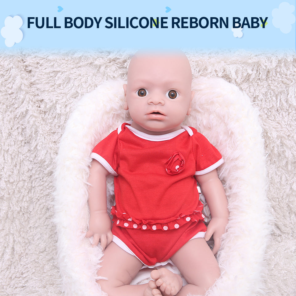 1546 IVITA 19'' Soft Silicone Reborn Baby Floppy Silicone Newborn Doll Can Take Dummy