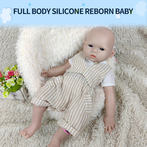 1561 IVITA 18'' Soft Solid Silicone Reborn Baby Squishy Silicone Newborn Doll Kids Xmas Gift