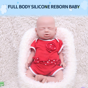 1544 IVITA 19'' Eyes Closed Silicone Baby Boy and Girl Sleeping Squishy Silicone Doll