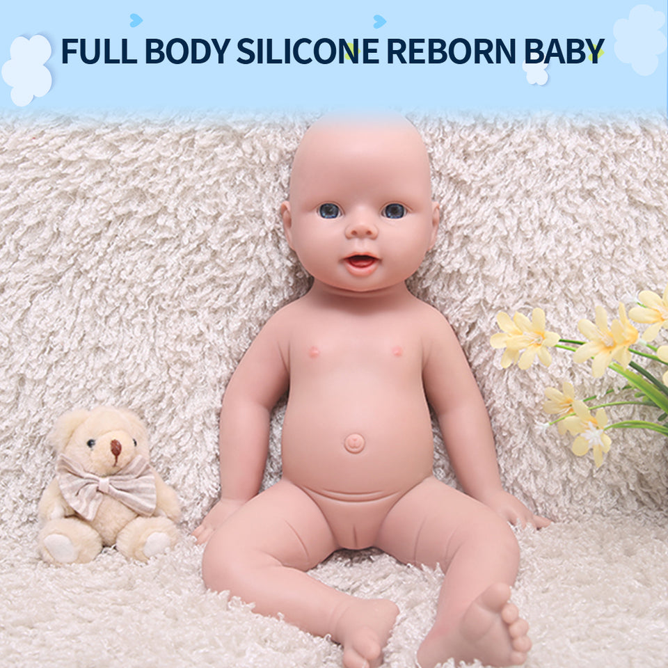 1552 IVITA 20'' Soft Silicone Reborn Baby Bald Silicone Newborn Doll Can Take Pacifier