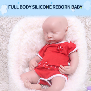 1548 IVITA 17'' Sleeping Silicone Reborn Baby Eye Closed Platium Liquid Silicone Doll Kids Xmas Gift