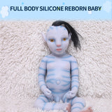 1808RH IVITA 20'' Avatar Silicone Reborn Baby Hair Rooted Amber Eyes Silicone Boy Doll