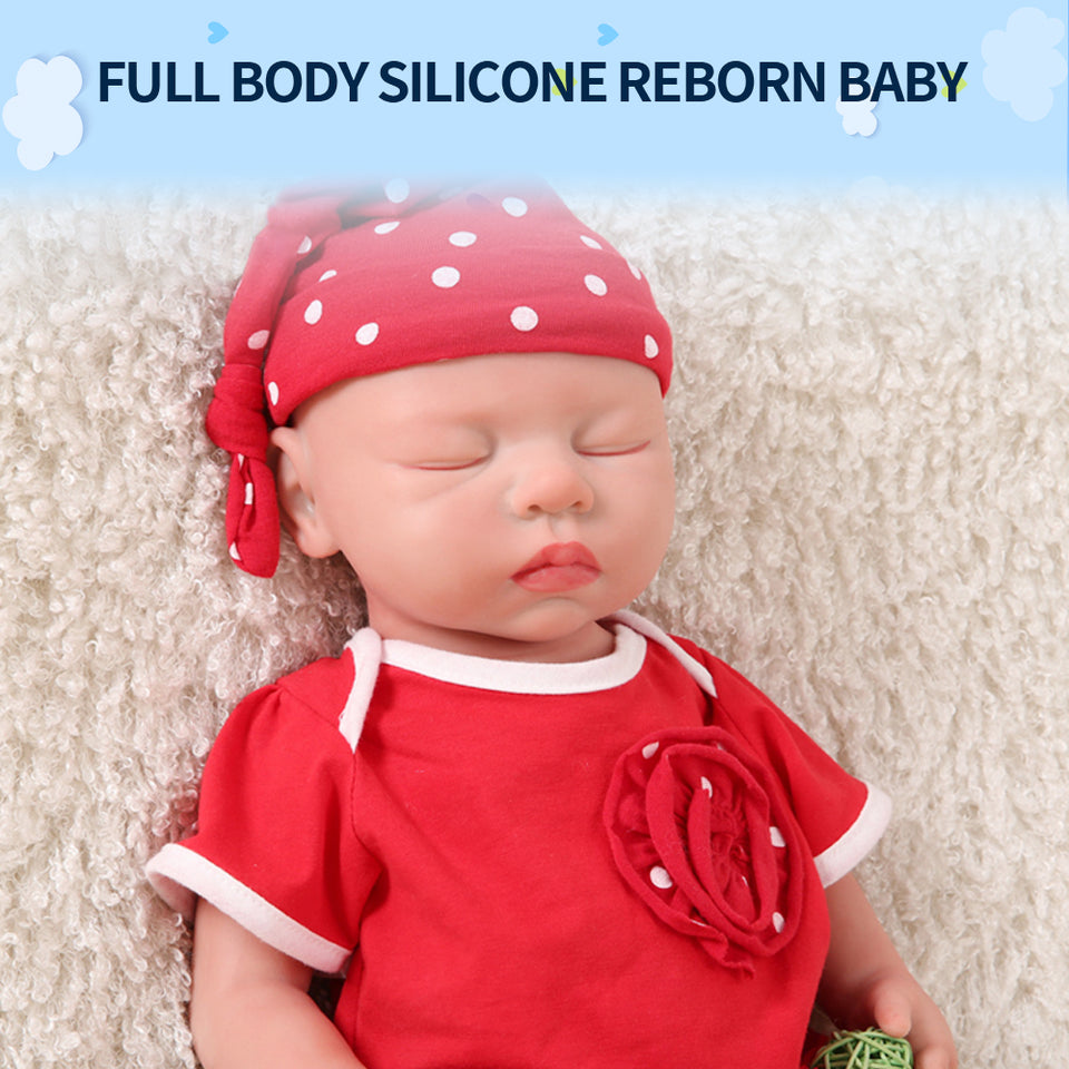 1507 IVITA 18'' Eyes Closed Full Body Silicone Reborn Baby Girl and Boy