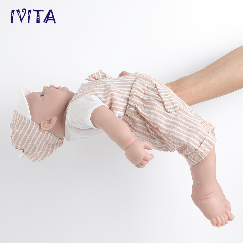 1501 Full Body Floppy 18inches Silicone Reborn Baby Boy IVITA Silicone Newborn Doll