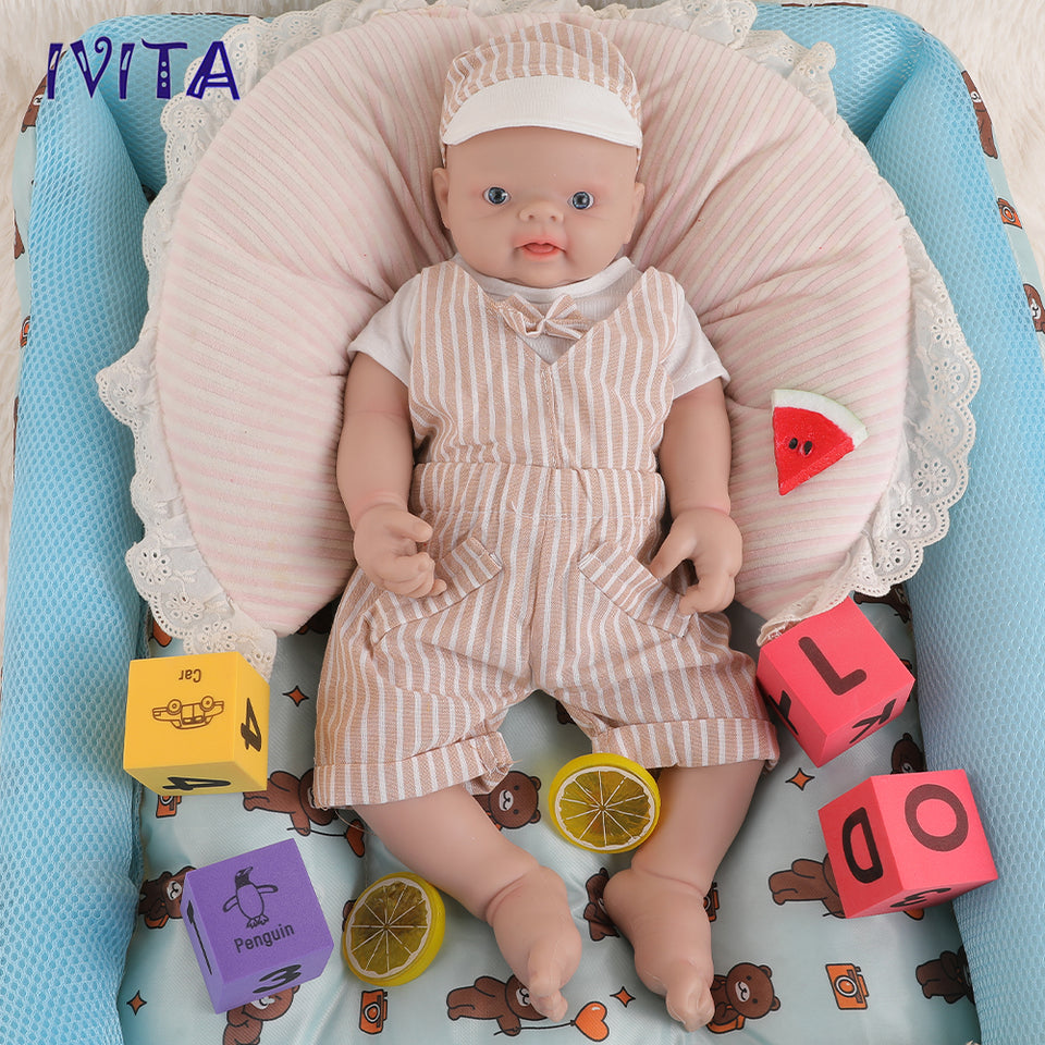 1501 Full Body Floppy 18inches Silicone Reborn Baby Boy IVITA Silicone Newborn Doll