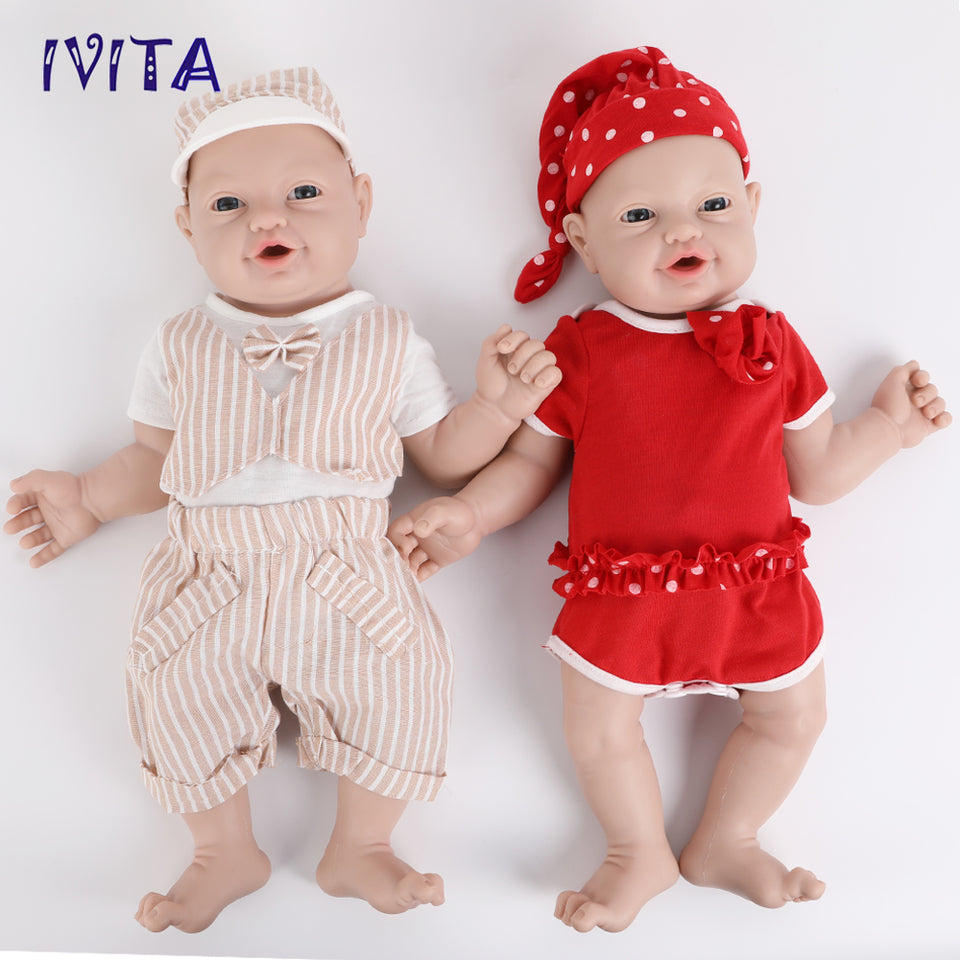 1513 IVITA 23'' Realistic Big Silicone Doll Reborn Baby Boy / Girl Laughing Doll