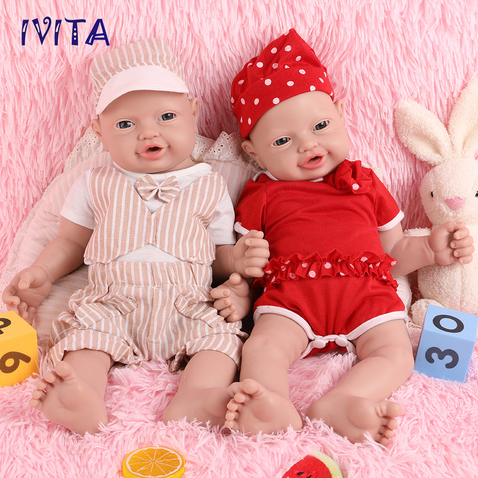1513 IVITA 23'' Realistic Big Silicone Doll Reborn Baby Boy / Girl Laughing Doll