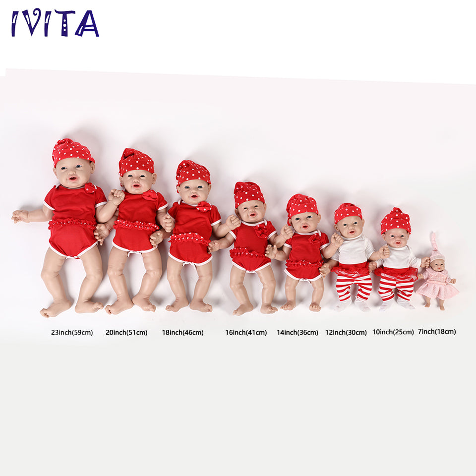 1513 IVITA 12'' to 23'' Realistic Big Silicone Doll Reborn Baby Boy / Girl Laughing Doll
